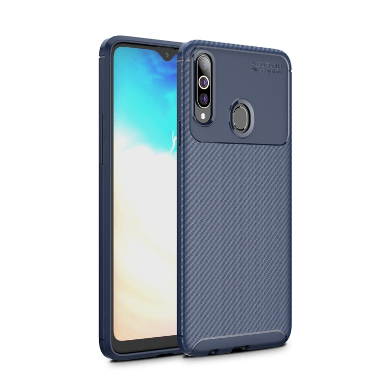 Beetle Series Carbon Fiber Texture Shockproof TPU Case for Galaxy A20s