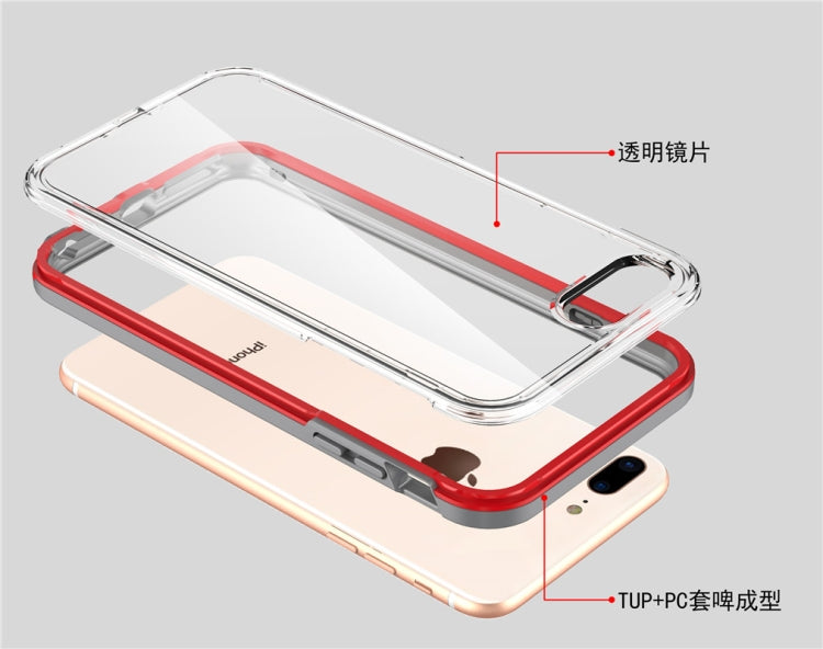 2 in 1 TPU+PC Solid Color Combination Case For iPhone 6 / 7 / 8