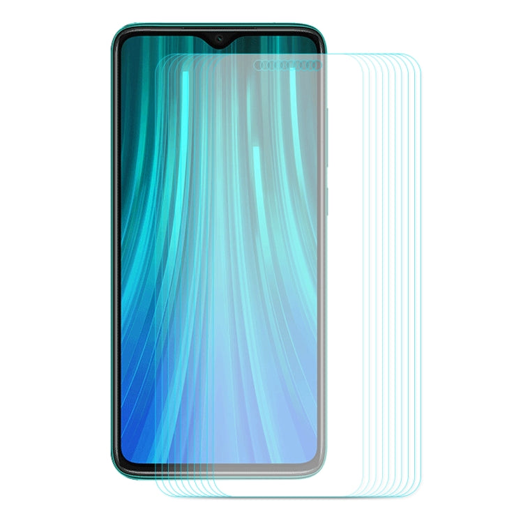 10 PCS ENKAY Hat-prince 0.26mm 9H 2.5D Curved Edge Tempered Glass Film for Xiaomi Redmi Note 8 Pro