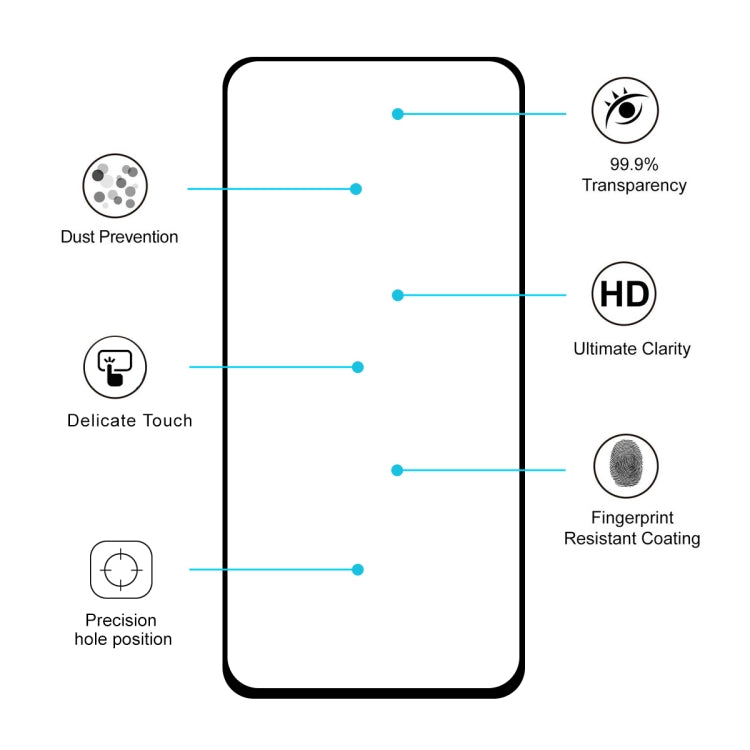 ENKAY Hat-prince Full Glue 0.26mm 9H 2.5D Tempered Glass Full Coverage Film for OPPO Reno 10x zoom