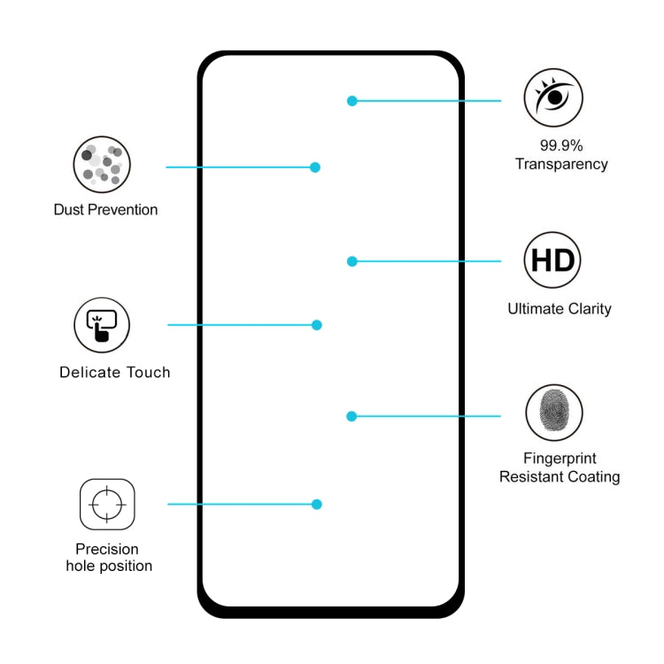 ENKAY Hat-prince Full Glue 0.26mm 9H 2.5D Tempered Glass Full Coverage Film for OPPO Reno