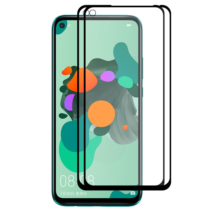 2 PCS ENKAY Hat-prince Full Glue 0.26mm 9H 2.5D Tempered Glass Full Coverage Film for Huawei Nova 5i Pro / Mate 30 Lite
