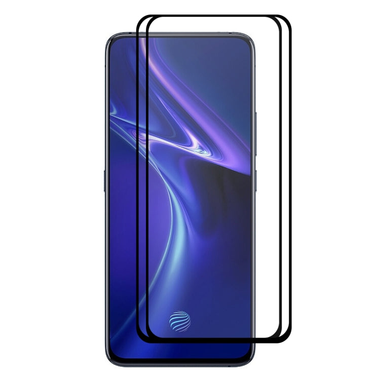2 PCS ENKAY Hat-prince Full Glue 0.26mm 9H 2.5D Tempered Glass Full Coverage Film for vivo X27 Pro