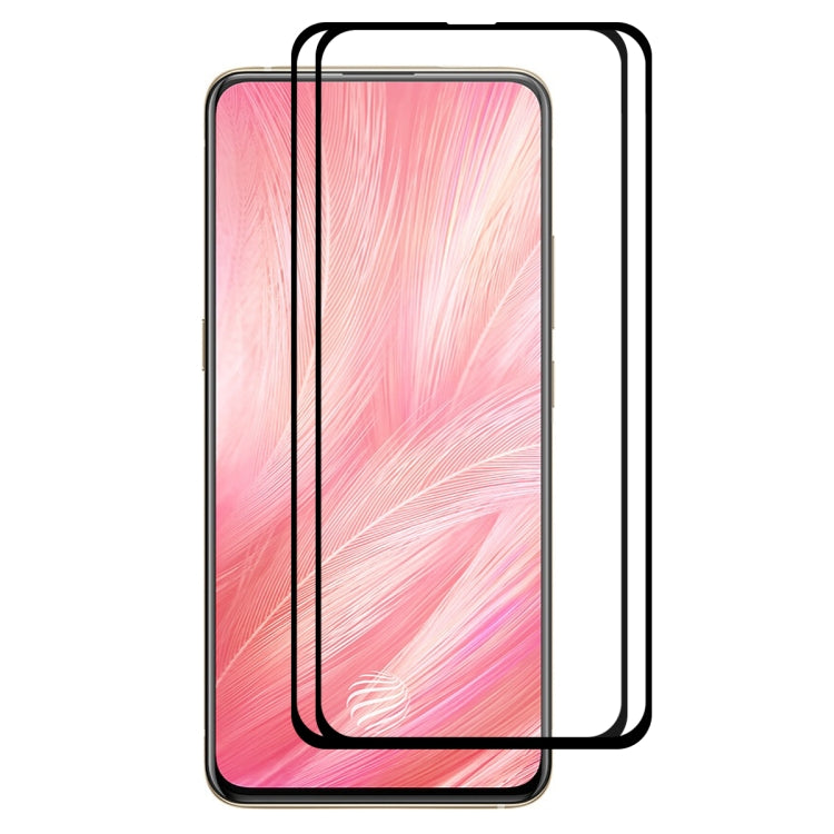 2 PCS ENKAY Hat-prince Full Glue 0.26mm 9H 2.5D Tempered Glass Full Coverage Film for vivo X27