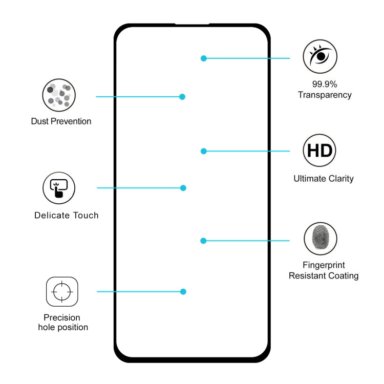 2 PCS ENKAY Hat-prince Full Glue 0.26mm 9H 2.5D Tempered Glass Full Coverage Film for vivo X27