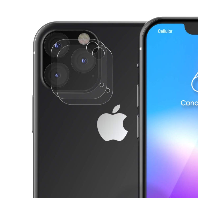 For iPhone 11 Pro / 11 Pro Max 2pcs ENKAY Hat-Prince 0.2mm 9H 2.15D Round Edge Rear Camera Lens Tempered Glass Film