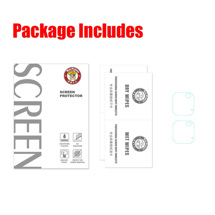 For iPhone 11 Pro / 11 Pro Max 2pcs ENKAY Hat-Prince 0.2mm 9H 2.15D Round Edge Rear Camera Lens Tempered Glass Film