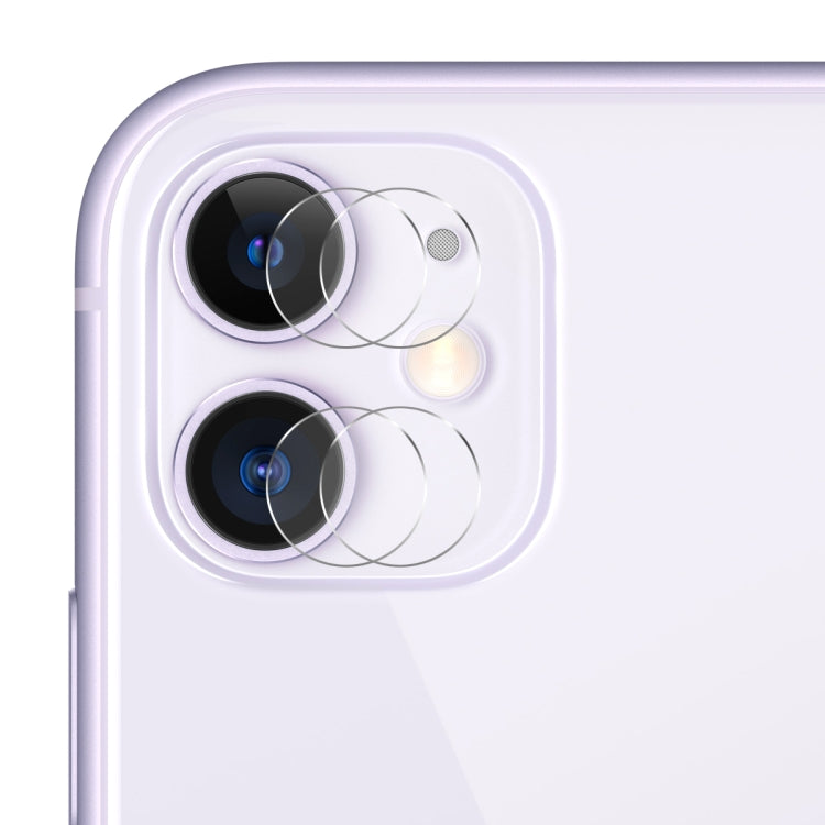 For iPhone 11 2pcs ENKAY Hat-Prince 0.2mm 9H 2.15D Round Edge Rear Camera Lens Tempered Glass Film