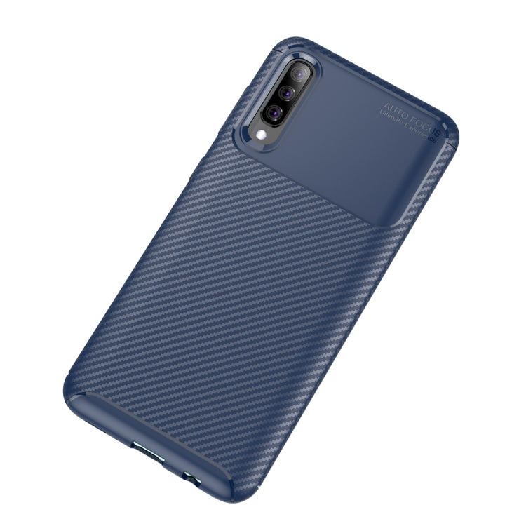 For Galaxy A30s Carbon Fiber Texture Shockproof TPU Case