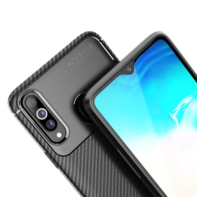 For Galaxy A30s Carbon Fiber Texture Shockproof TPU Case