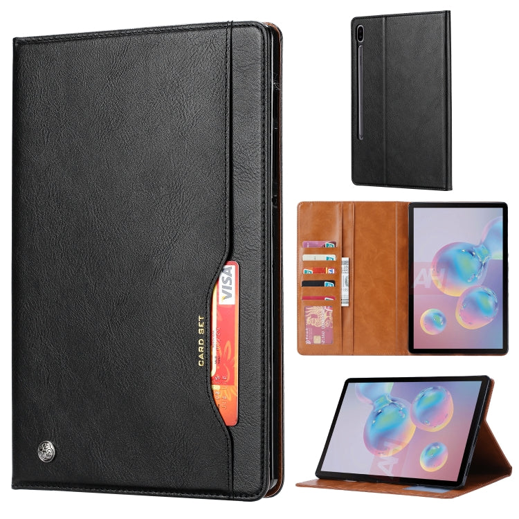 For Galaxy Tab S6 / T860 /T865 Knead Skin Texture Horizontal Flip Leather Case with Photo Frame & Holder & Card Slots & Wallet