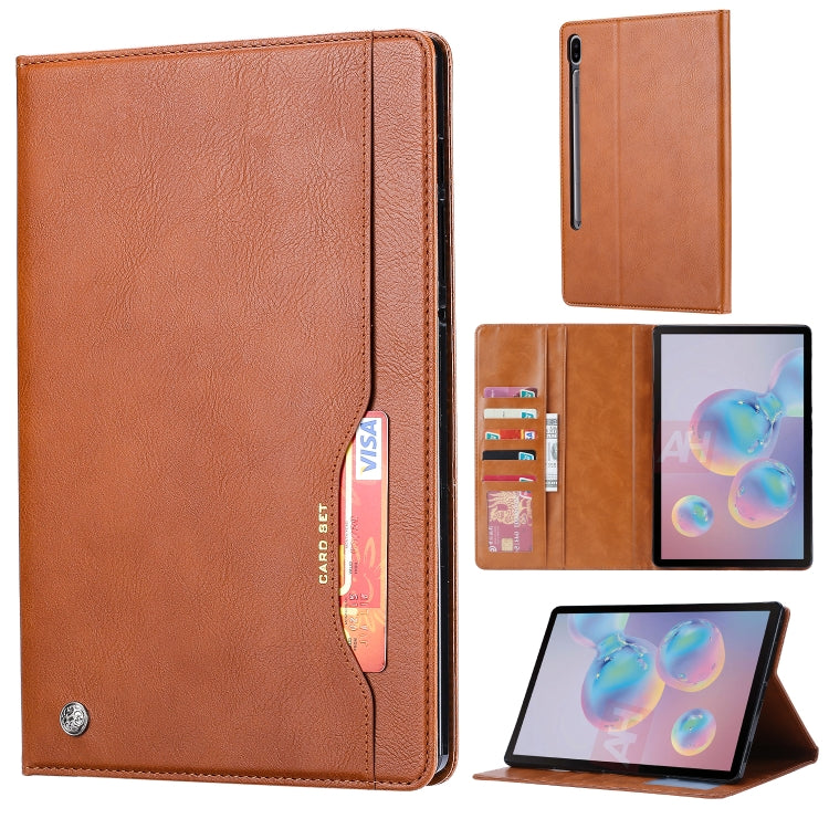 For Galaxy Tab S6 / T860 /T865 Knead Skin Texture Horizontal Flip Leather Case with Photo Frame & Holder & Card Slots & Wallet