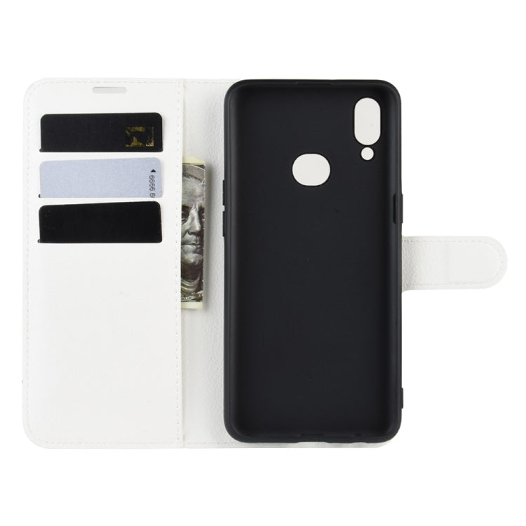 For Galaxy A10s Litchi Texture Horizontal Flip Leather Case with Wallet & Holder & Card Slots