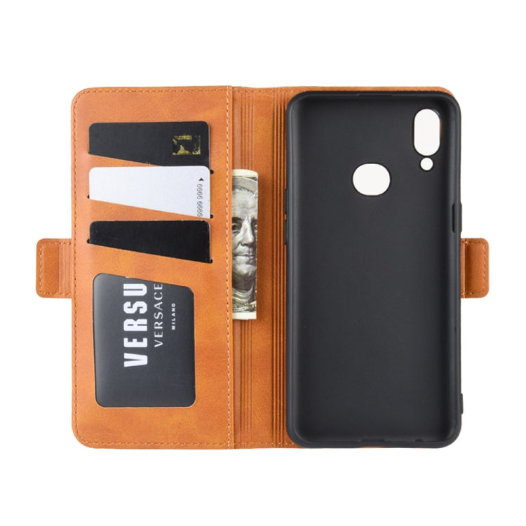 For Galaxy A10s Dual-side Magnetic Buckle Horizontal Flip Leather Case with Holder & Card Slots & Wallet & Photo Frame