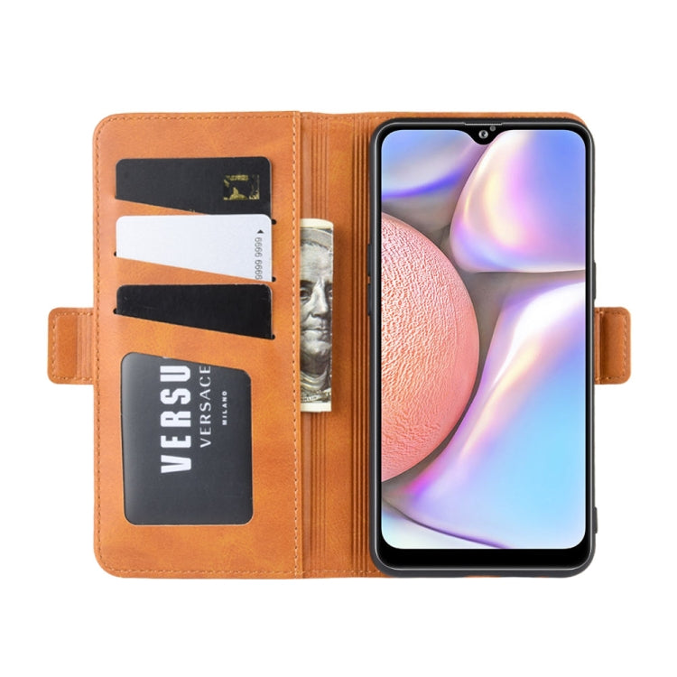 For Galaxy A10s Dual-side Magnetic Buckle Horizontal Flip Leather Case with Holder & Card Slots & Wallet & Photo Frame