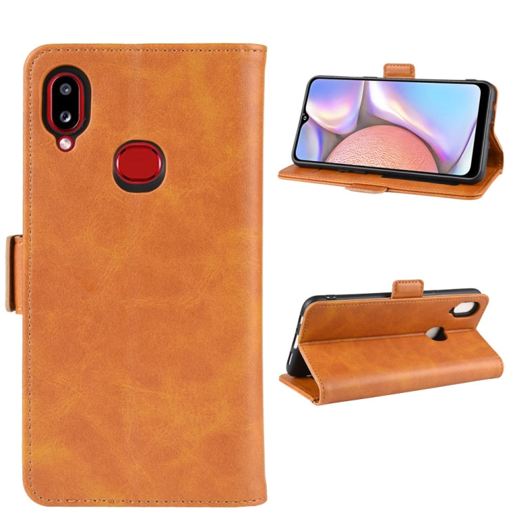 For Galaxy A10s Dual-side Magnetic Buckle Horizontal Flip Leather Case with Holder & Card Slots & Wallet & Photo Frame