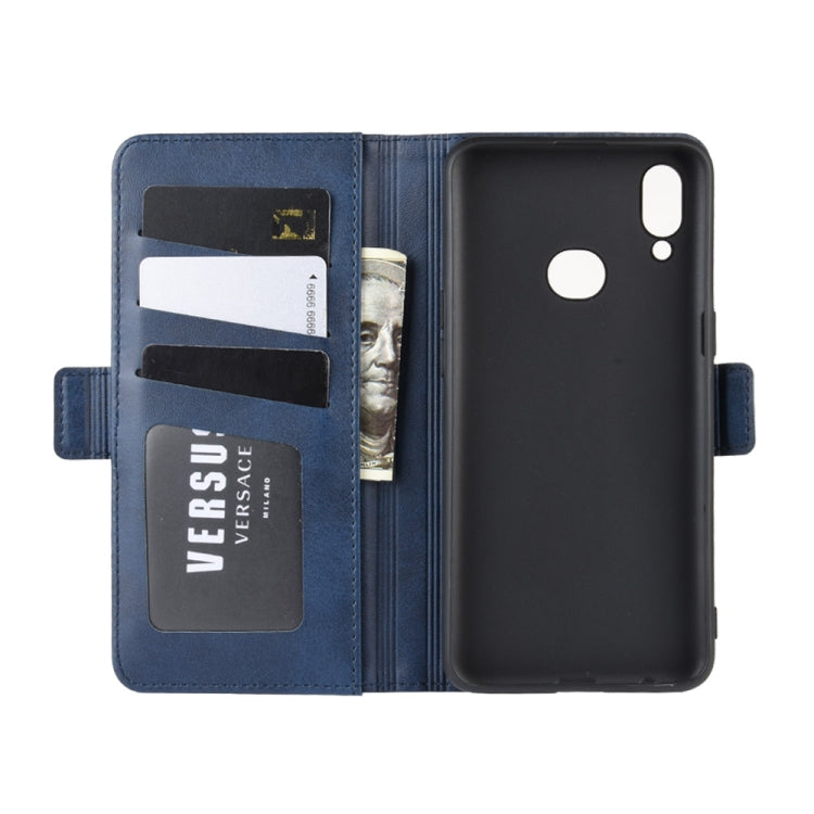 For Galaxy A10s Dual-side Magnetic Buckle Horizontal Flip Leather Case with Holder & Card Slots & Wallet & Photo Frame