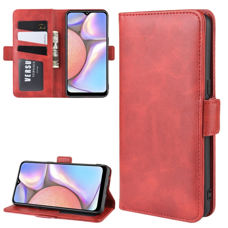 For Galaxy A10s Dual-side Magnetic Buckle Horizontal Flip Leather Case with Holder & Card Slots & Wallet & Photo Frame