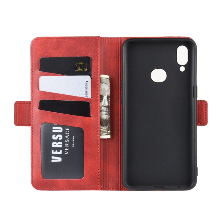 For Galaxy A10s Dual-side Magnetic Buckle Horizontal Flip Leather Case with Holder & Card Slots & Wallet & Photo Frame