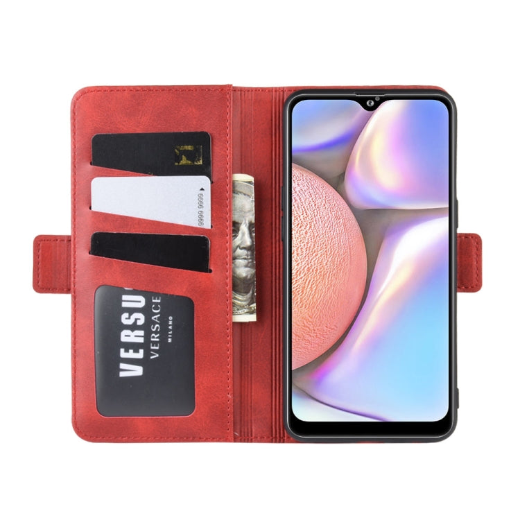 For Galaxy A10s Dual-side Magnetic Buckle Horizontal Flip Leather Case with Holder & Card Slots & Wallet & Photo Frame