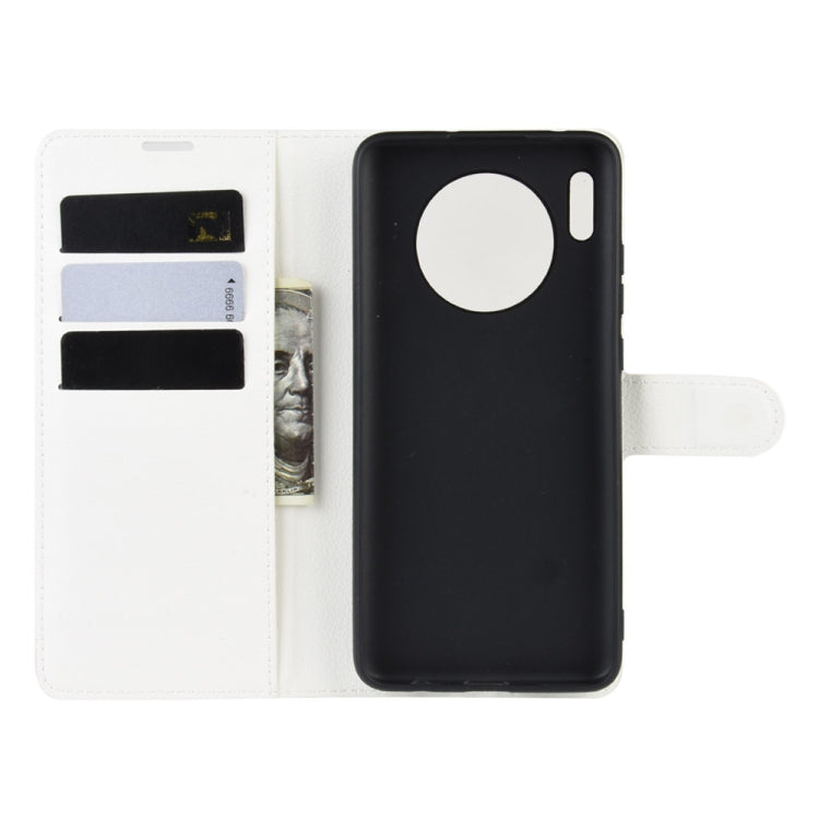 For Huawei Mate 30  Litchi Texture Horizontal Flip Leather Case with Wallet & Holder & Card Slots