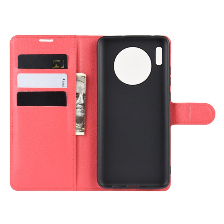 For Huawei Mate 30  Litchi Texture Horizontal Flip Leather Case with Wallet & Holder & Card Slots