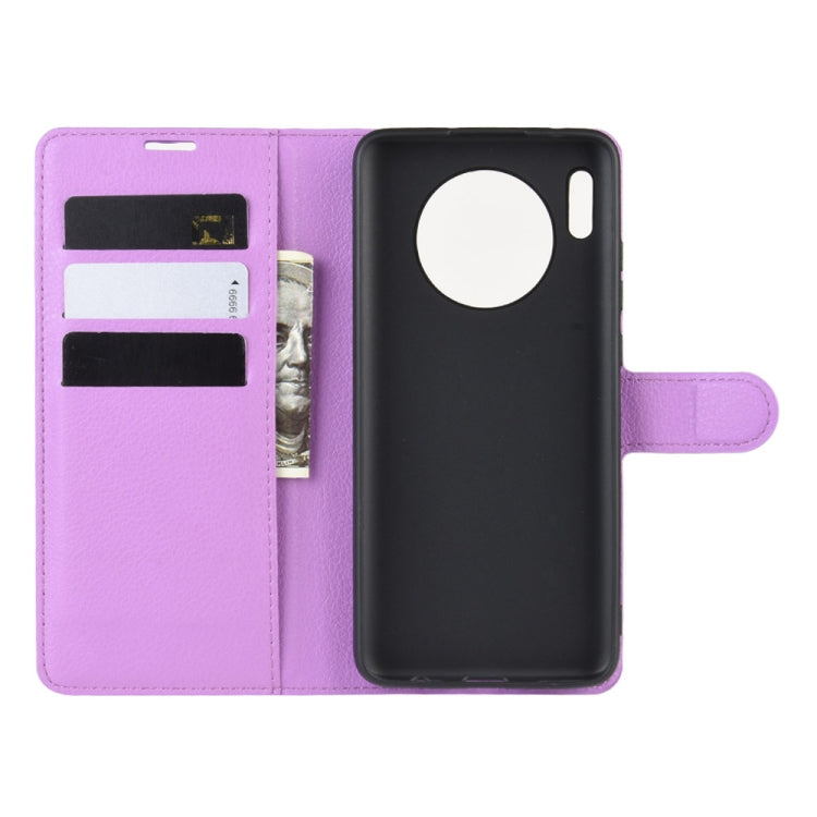 For Huawei Mate 30  Litchi Texture Horizontal Flip Leather Case with Wallet & Holder & Card Slots