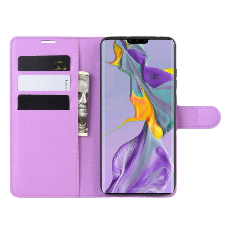 For Huawei Mate 30  Litchi Texture Horizontal Flip Leather Case with Wallet & Holder & Card Slots
