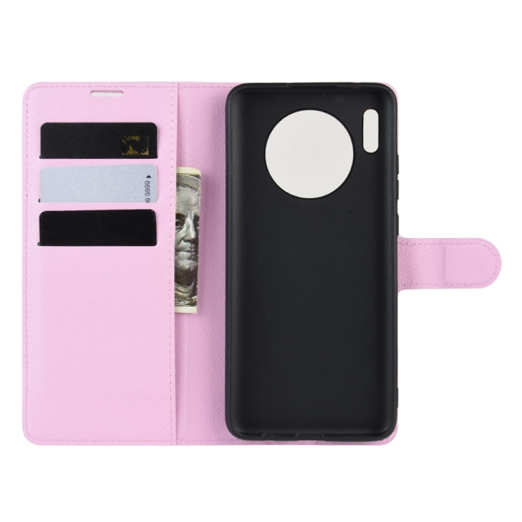 For Huawei Mate 30  Litchi Texture Horizontal Flip Leather Case with Wallet & Holder & Card Slots