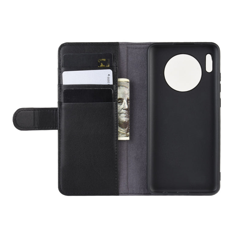 For Huawei Mate 30 Horizontal Flip Genuine Leather Case with Card Slots & Holder & Wallet