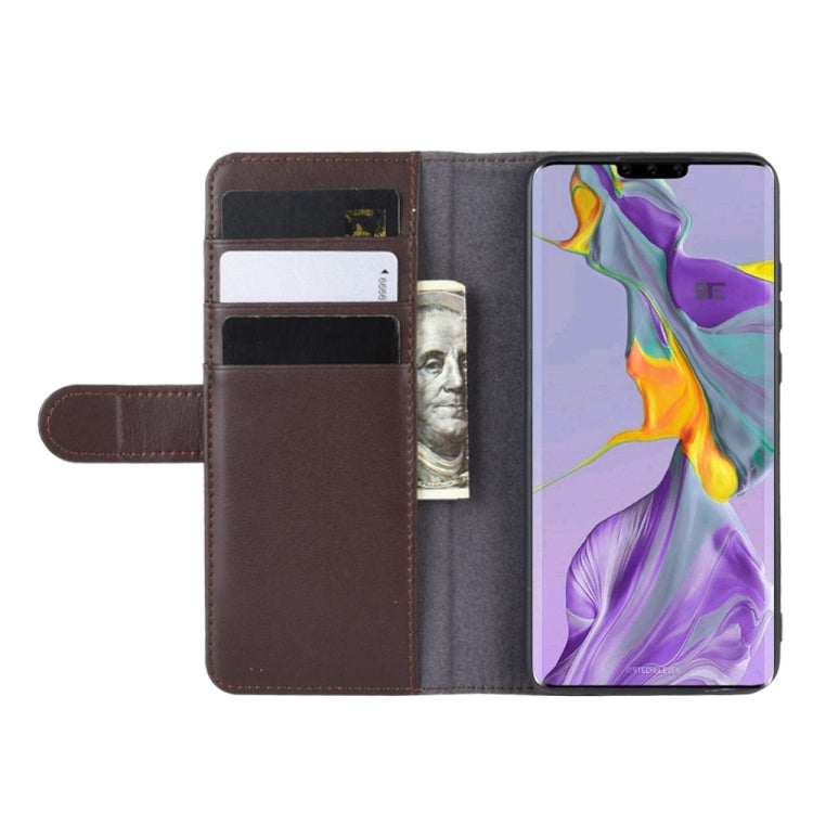 For Huawei Mate 30 Horizontal Flip Genuine Leather Case with Card Slots & Holder & Wallet