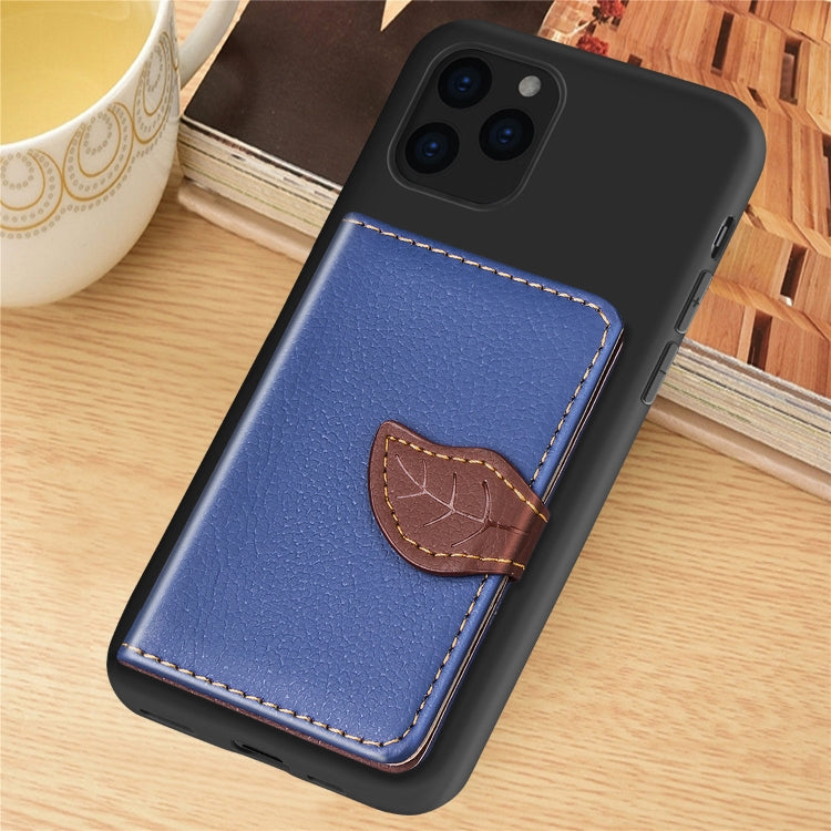For iPhone 11 Pro Litchi Pattern Card Bag Wallet Bracket + TPU Phone Casewith Card Slot Wallet Bracket Function