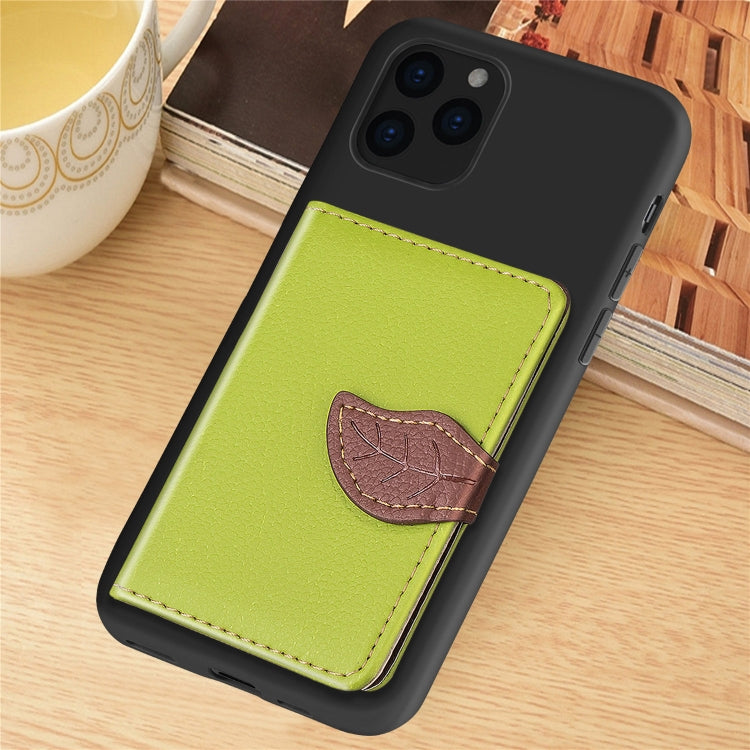 For iPhone 11 Litchi Pattern Card Bag Wallet Bracket + TPU Phone Case with Card Slot Wallet Bracket Function
