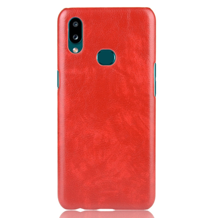 For Galaxy A10s Shockproof Litchi Texture PC + PU Case