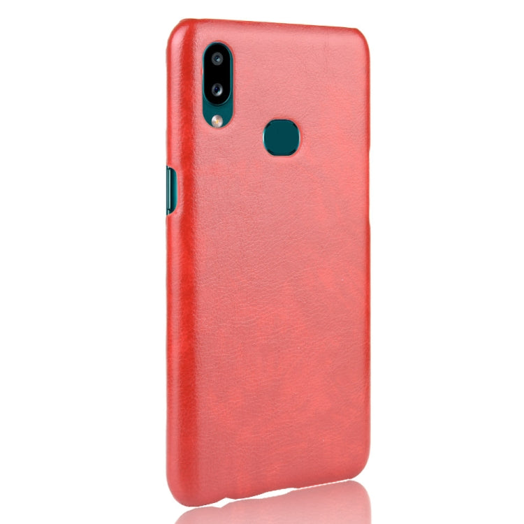 For Galaxy A10s Shockproof Litchi Texture PC + PU Case