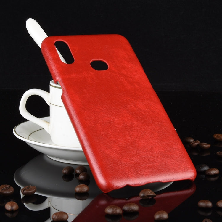 For Galaxy A10s Shockproof Litchi Texture PC + PU Case