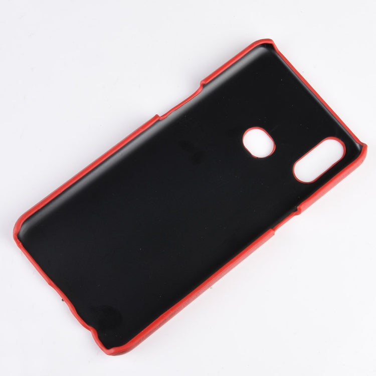 For Galaxy A10s Shockproof Litchi Texture PC + PU Case