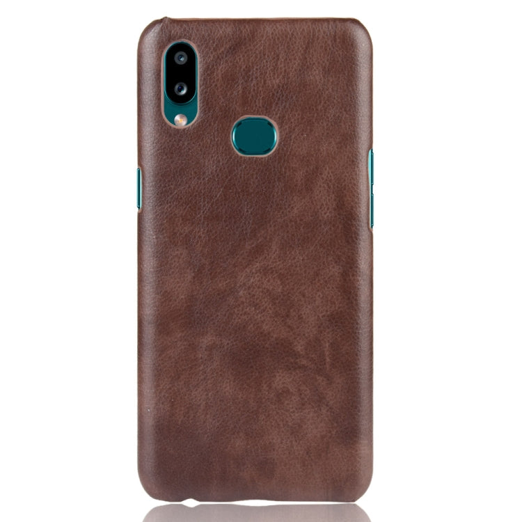 For Galaxy A10s Shockproof Litchi Texture PC + PU Case