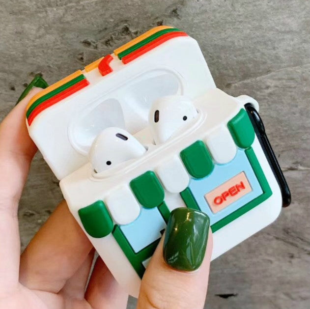 For Apple AirPods 1/2-Generation Universal Wireless Convenience Store Shaped Bluetooth Headphone Protective Case
