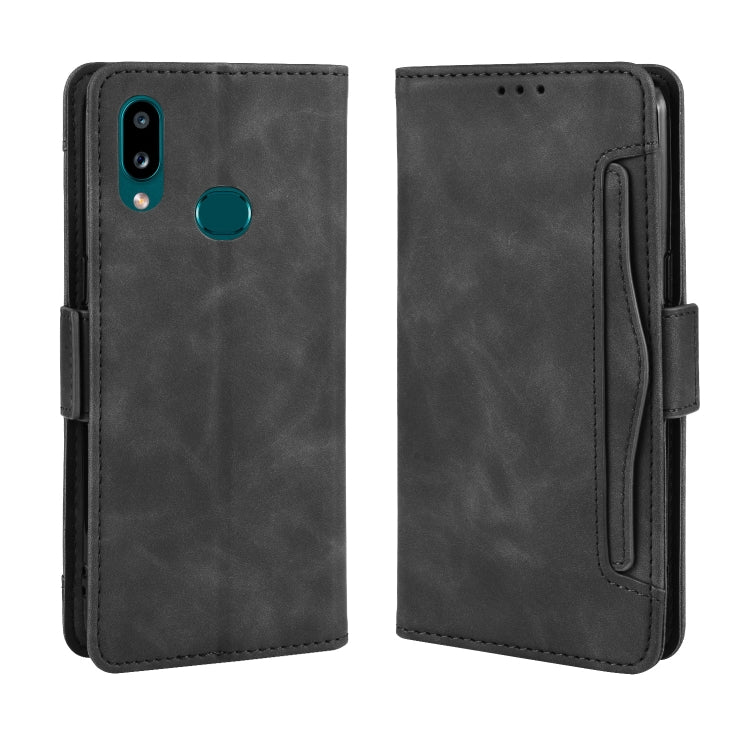 For Galaxy A10s Wallet Style Skin Feel Calf Pattern Leather Case with Separate Card Slot