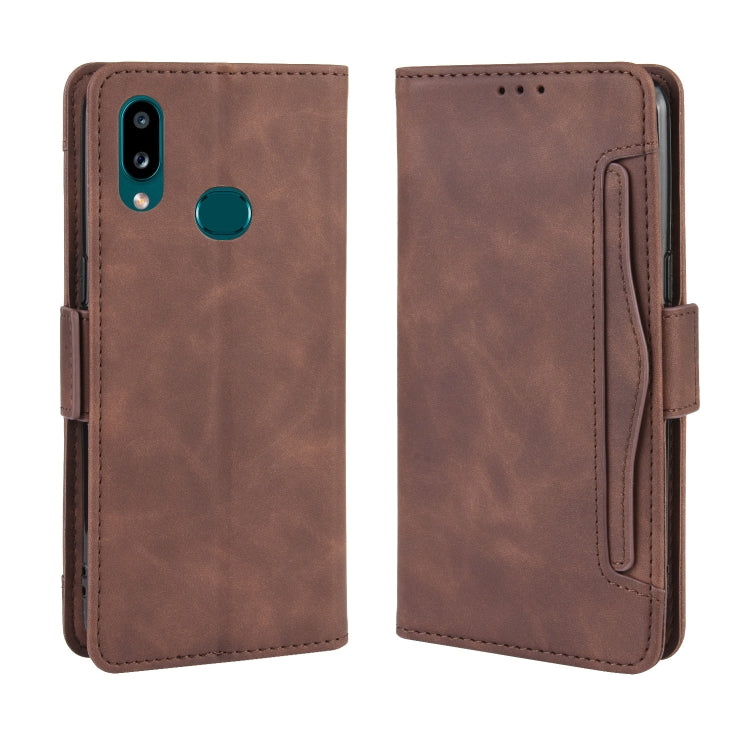 For Galaxy A10s Wallet Style Skin Feel Calf Pattern Leather Case with Separate Card Slot