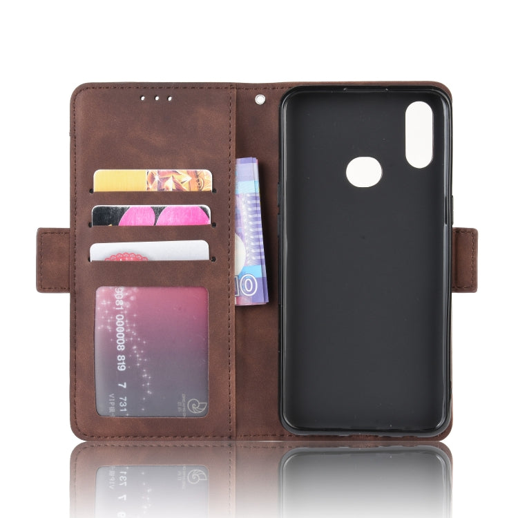 For Galaxy A10s Wallet Style Skin Feel Calf Pattern Leather Case with Separate Card Slot