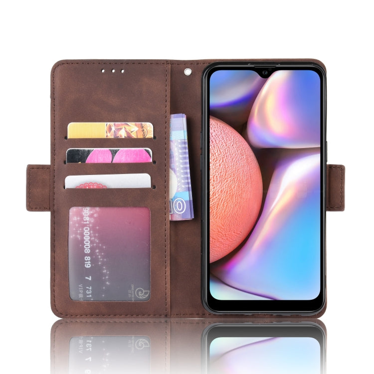 For Galaxy A10s Wallet Style Skin Feel Calf Pattern Leather Case with Separate Card Slot