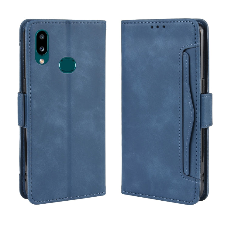 For Galaxy A10s Wallet Style Skin Feel Calf Pattern Leather Case with Separate Card Slot