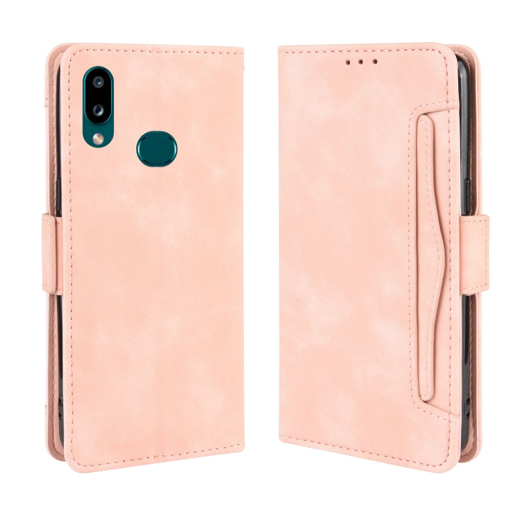 For Galaxy A10s Wallet Style Skin Feel Calf Pattern Leather Case with Separate Card Slot