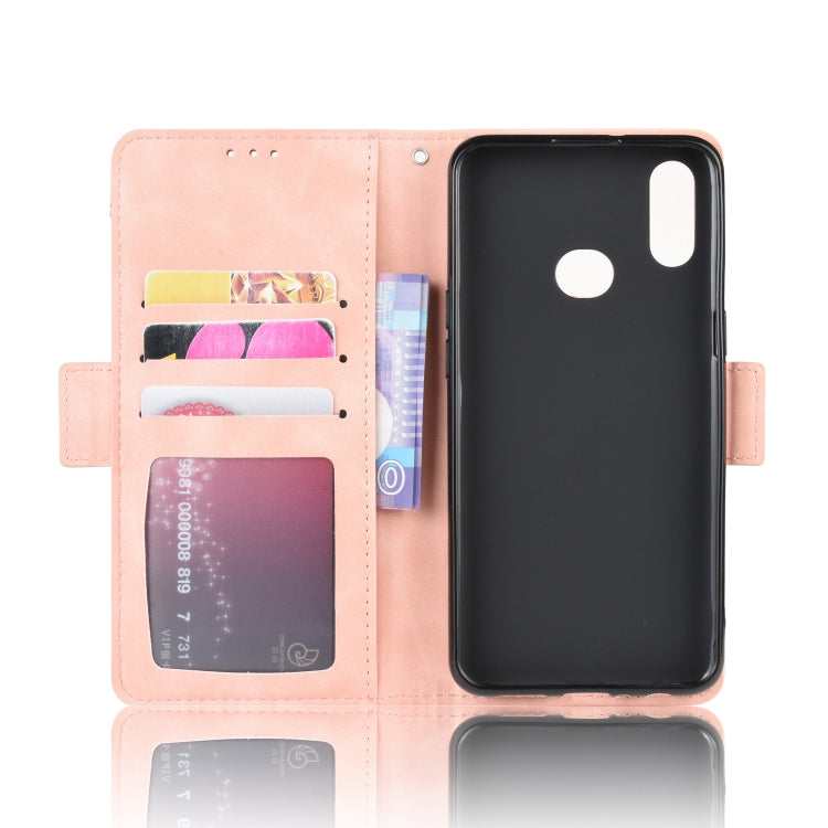 For Galaxy A10s Wallet Style Skin Feel Calf Pattern Leather Case with Separate Card Slot