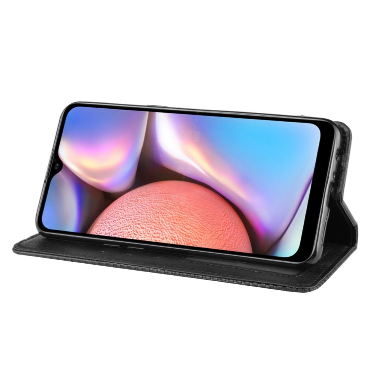 For Galaxy A10s Magnetic Buckle Retro Crazy Horse Texture Horizontal Flip Leather Case with Holder & Card Slots & Photo Frame