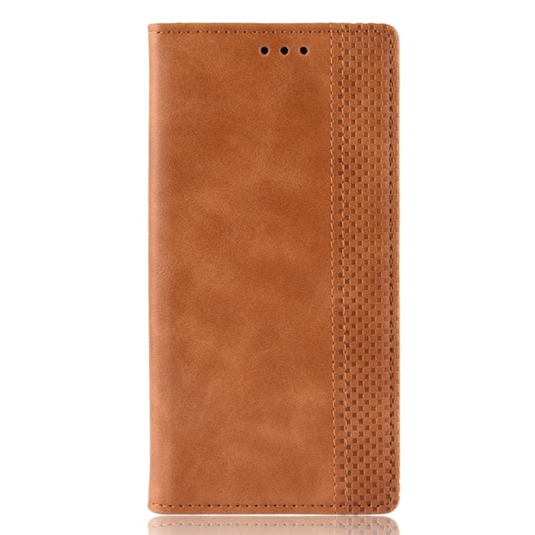 For Galaxy A10s Magnetic Buckle Retro Crazy Horse Texture Horizontal Flip Leather Case with Holder & Card Slots & Photo Frame