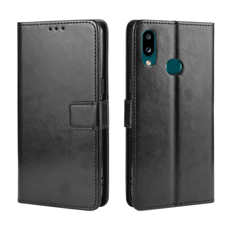 For Galaxy A10s Retro Crazy Horse Texture Horizontal Flip Leather Case with Holder & Card Slots & Photo Frame