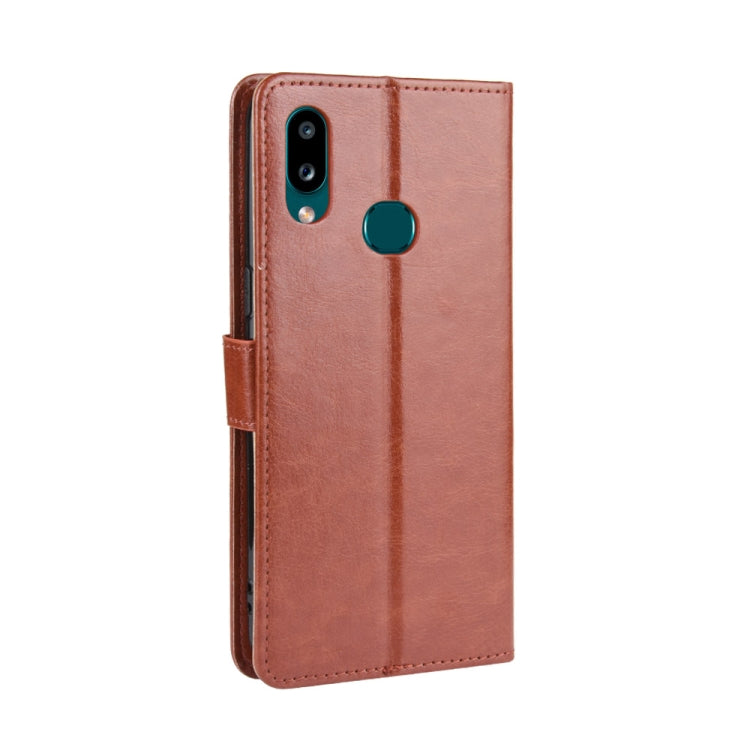 For Galaxy A10s Retro Crazy Horse Texture Horizontal Flip Leather Case with Holder & Card Slots & Photo Frame